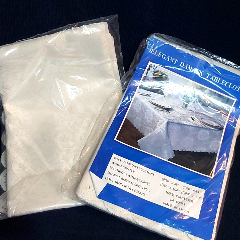 New Danask tablecloths 36x36 rectangle